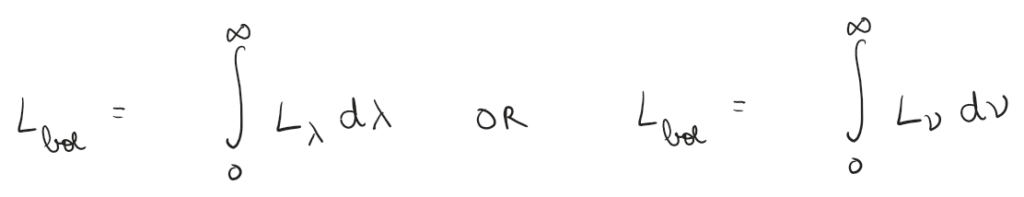 Bolometric Luminosity